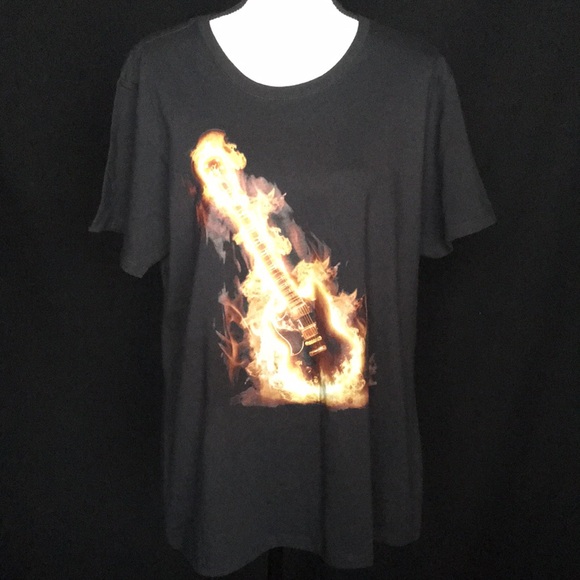 Port & Company Flame Guitar T-Shirt - Picture 16 of 16